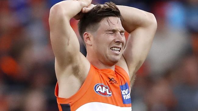 Toby Greene has been rubbed out of Saturday's preliminary final.