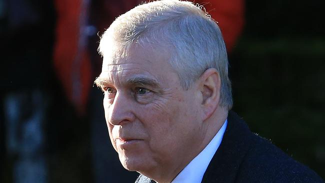 Prince Andrew arrives to attend a church service in England in January. Picture: AFP