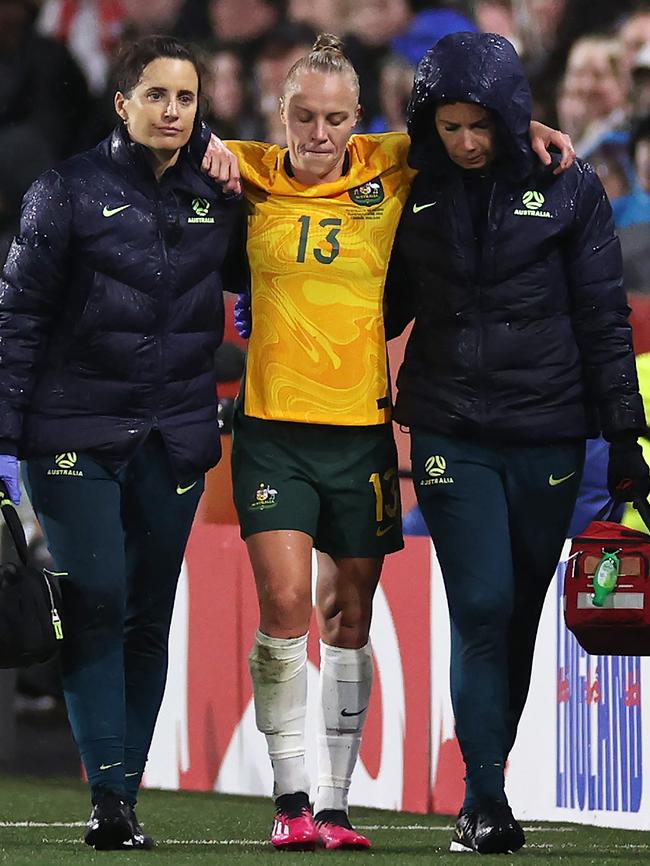 Tameka Yallop is on the mend after suffering an ankle injury against England in April. Picture: Ryan Pierse/Getty Images