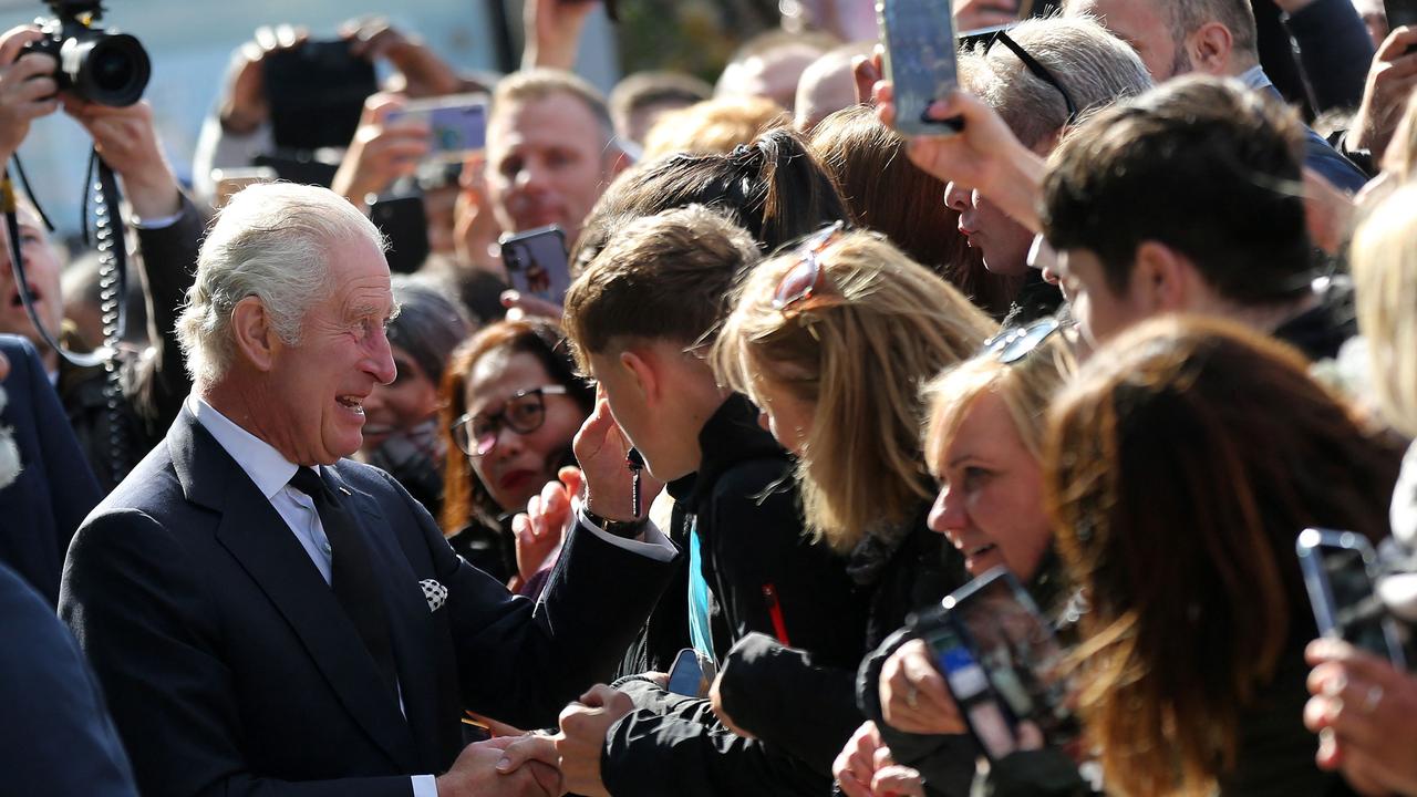 King Charles III surprised members of the public waiting in the queue on Saturday. Picture: Isabel Infantes/AFP