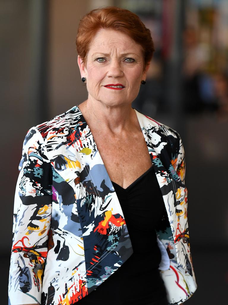One Nation leader Senator Pauline Hanson is taking the Queensland government to the High Court if they don’t open the state borders by 4pm today. Picture: Dan Peled/AAP