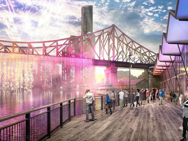 Artist impressions of what Howard Smith Wharves