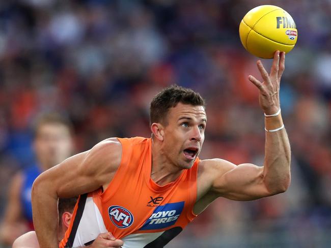 Brett Deledio during GWS’ elimination final against the Western Bulldogs. Picture. Phil Hillyard