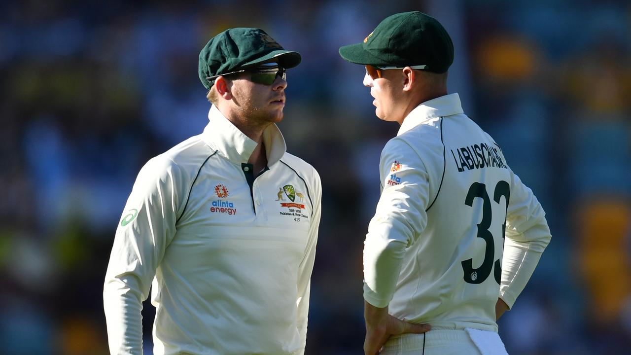 Steve Smith (left) and Marnus Labuschagne have constant struggles with switching off during Test matches.