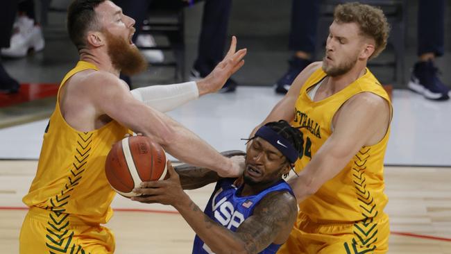 Boomers tangle with Bradley Beal (Photo by Ethan Miller/Getty Images)