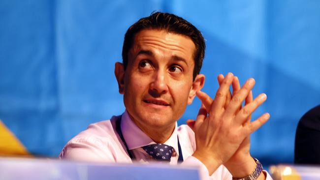 Queensland LNP Opposition leader David Crisafulli at the LNP state convention in Brisbane on Saturday. Picture: NCA Newswire/Tertius Pickard