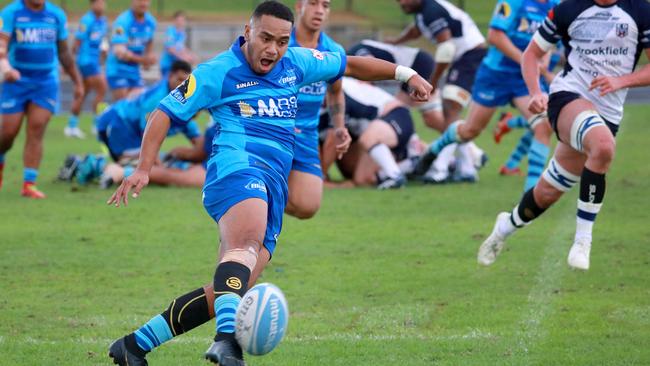 Collies recruit Netane Masima during his rugby union days in the Shute Shield, 2019. (AAP IMAGE / Angelo Velardo)