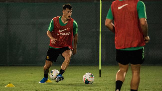 Ajdin Hrustic trains in Dubai. Photo: Tristan Furney/Supplied