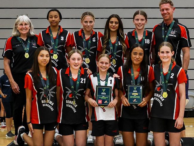 Australian Volleyball Schools Cup Year 8 champions Benowa State High School. Picture: Rogue Gun Photography/Benowa State High School.