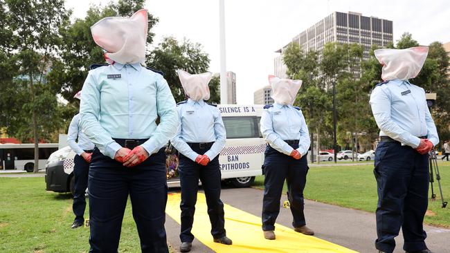 Supporters of Wayne Fella Morrison gather in Victoria Square, Adelaide. NCA NewsWire / David Mariuz