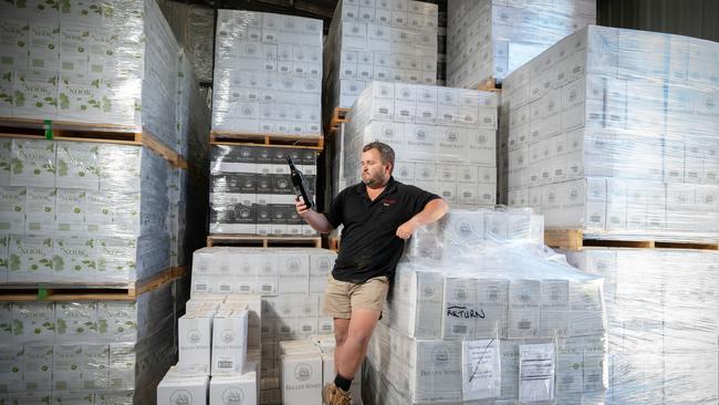 Wine maker Dave Whyte from Buller wines in Rutherglen is one of many that was had wine returned from being exported to China. Picture: Simon Dallinger