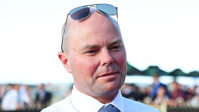 Trainer Matthew Dunn let fly in the stewards’ room at Doomben on Saturday. Picture: AAP