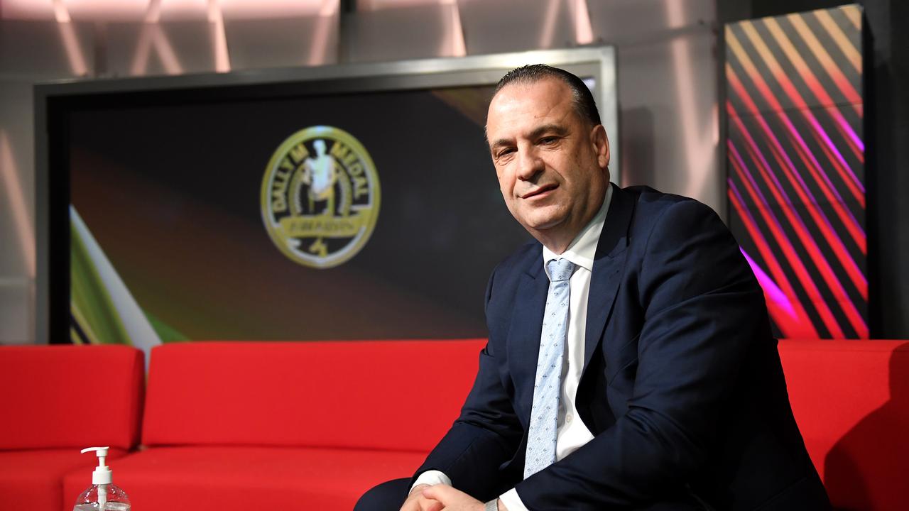 SYDNEY, AUSTRALIA - OCTOBER 19: NRL CEO Peter V'landys poses during the Dally M Medal Awards at Fox Sports Studios on October 19, 2020 in Sydney, Australia. (Photo by NRL Photos - Pool/Getty Images)