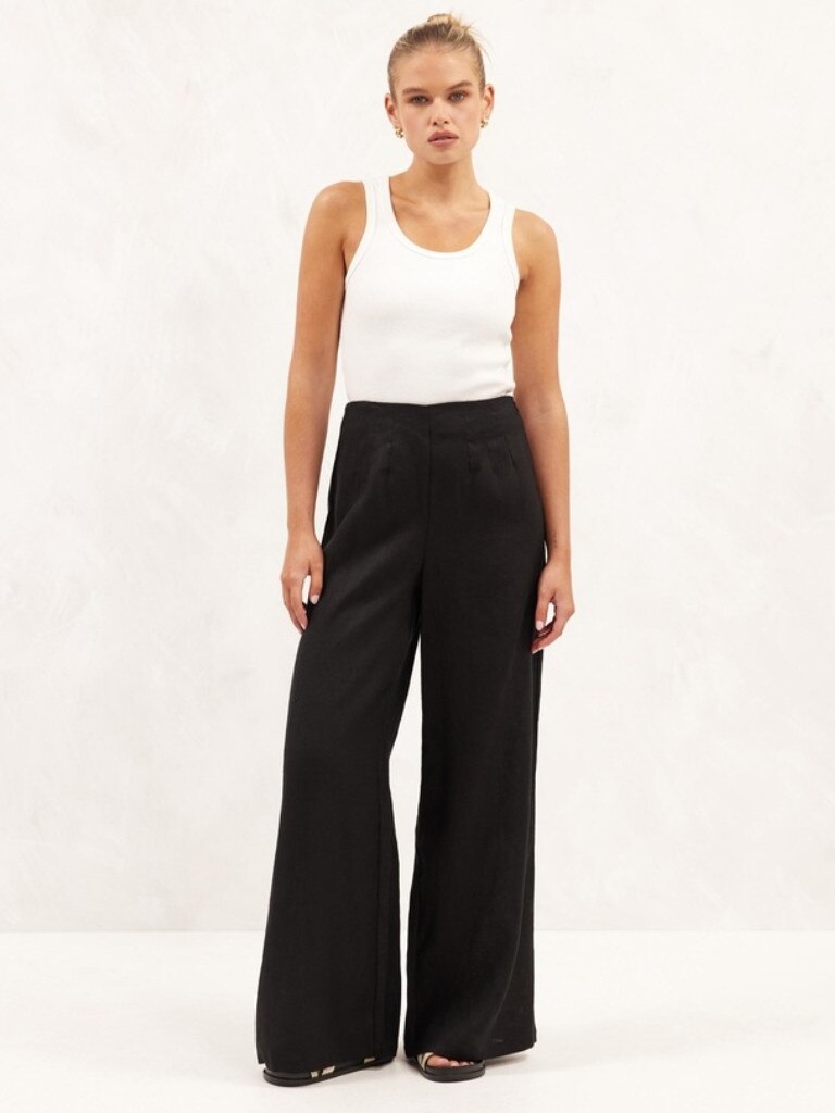 Aere High Waist Linen Pants. Picture: THE ICONIC.