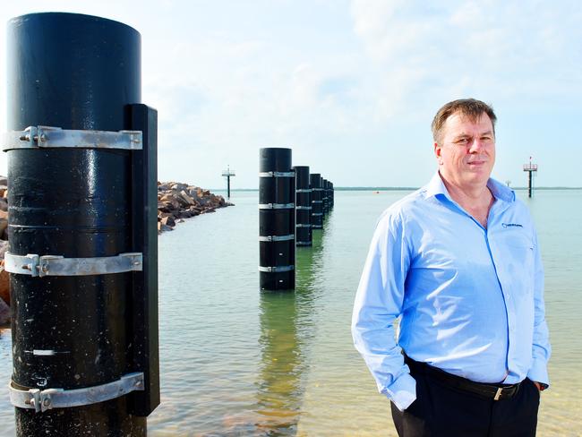 General manager of Land and Development Corporation Tony Stubbin says East Arm has great potential as the location for a fuel storage facility. Picture: Elise Derwin