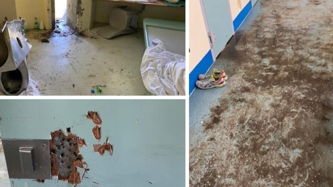 Extensive damage as a result of the 16-hour riots at Capricornia Correctional Centre.