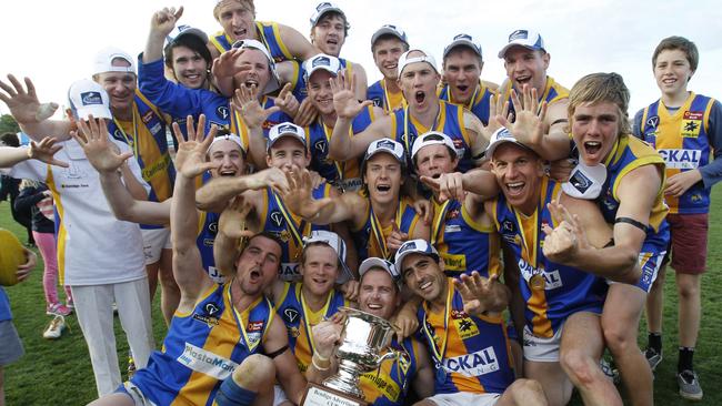 Golden Square won five flags in a row in the Bendigo league. Picture: Yuri Kouzmin