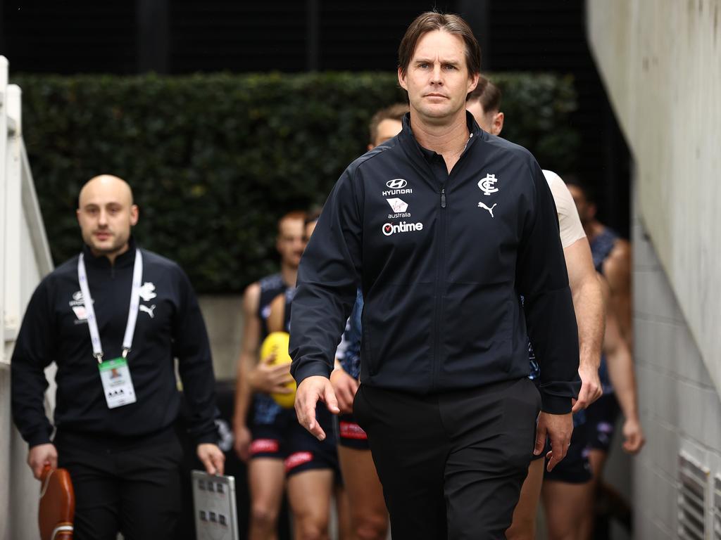 Blues coach David Teague says his side must get better at defending. Picture: Getty Images