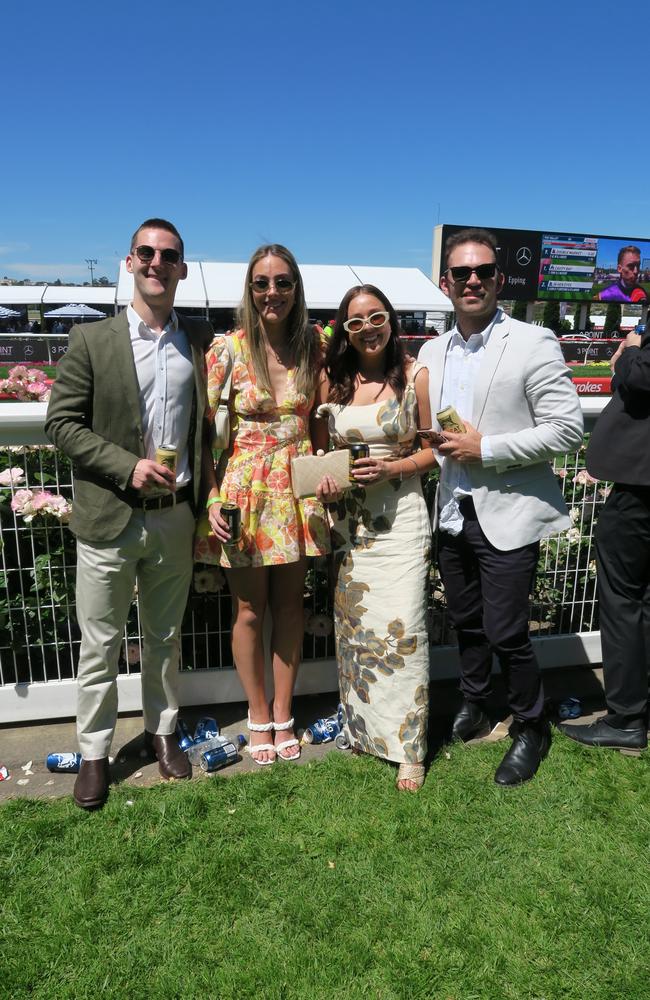 Tynan, Millie, Libby and Shannon together at Cox Plate.