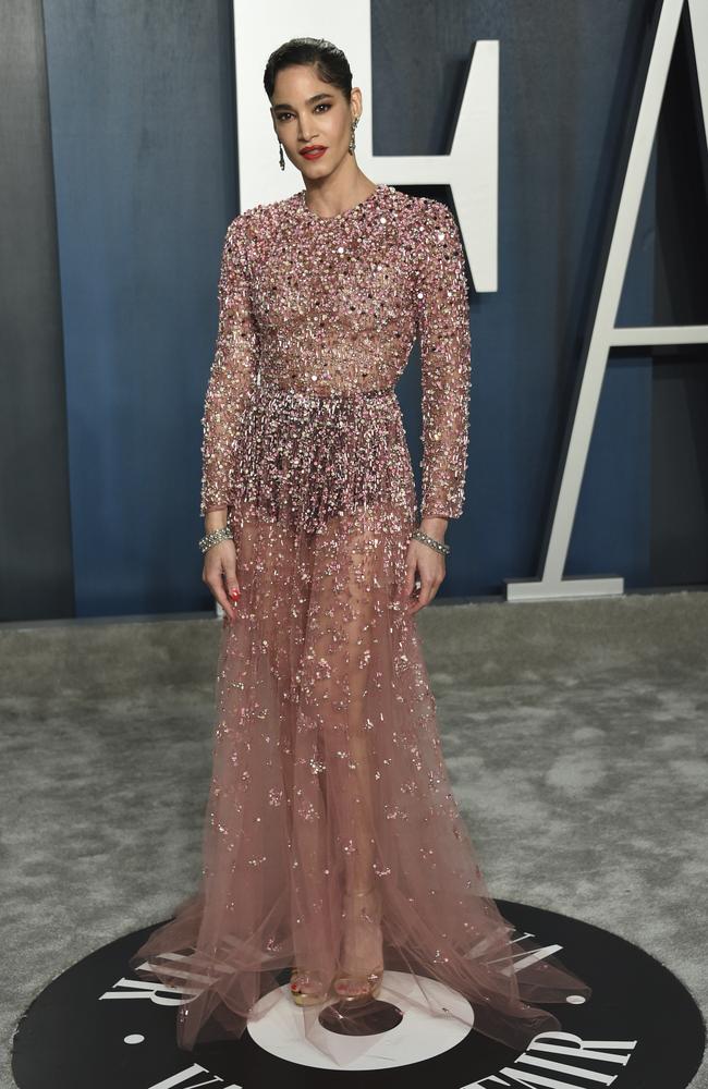 Sofia Boutella arrives at the Vanity Fair Oscar Party on Sunday, Feb. 9, 2020, in Beverly Hills, Calif. (Photo by Evan Agostini/Invision/AP)