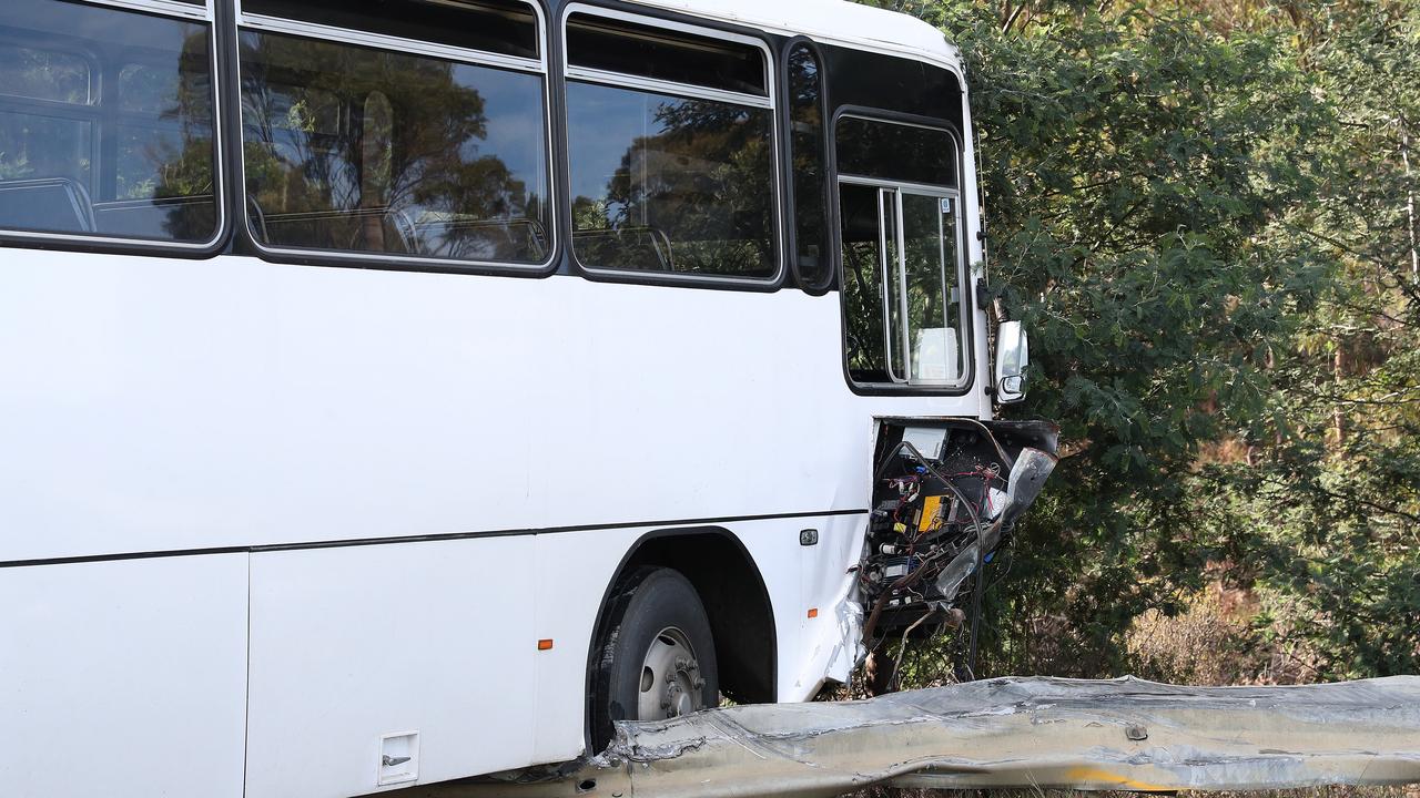 Double fatality crash on Algona Road between Kingston and Blackmans Bay. Picture: NIKKI DAVIS-JONES