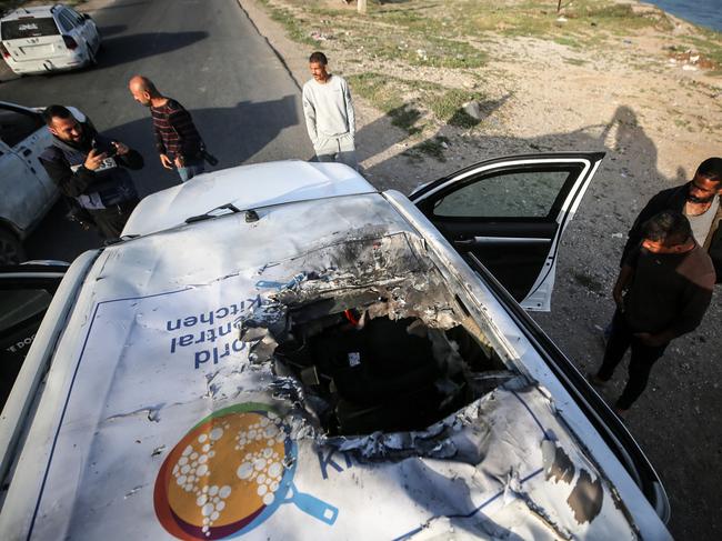 Melbourne-born aid work Zomi Frankcom and six World Central Kitchen colleagues were killed by the Israel Defense Forces in Deir Al-Balah, in the central Gaza Strip, on April 2, 2024. Picture: Majdi Fathi/NurPhoto