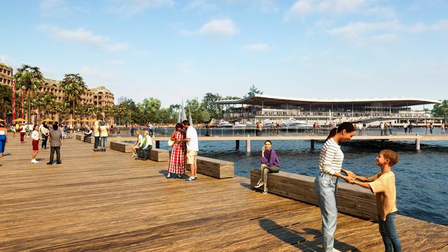 Blackwattle Bay waterfront promenade.