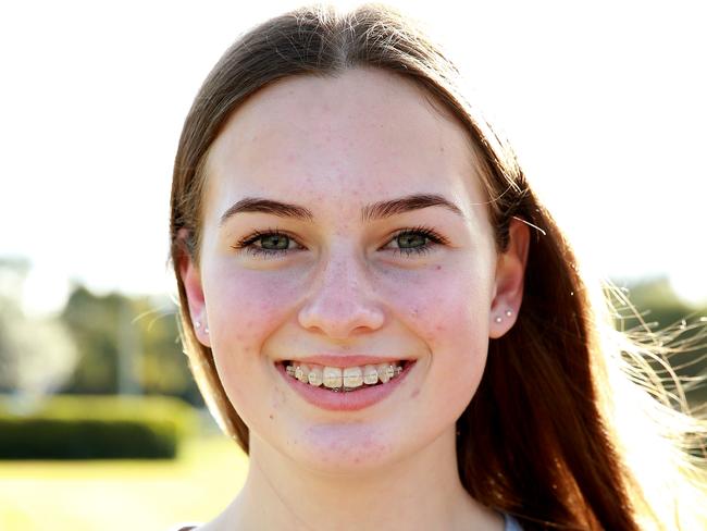 Teenager Veronica Williams, 15, begged her mum for braces to straighten her teeth. Picture: Toby Zerna