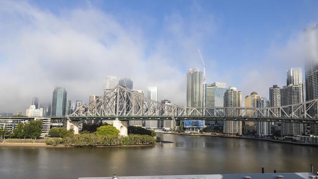 Brisbane skyline from Howard Smith Wharf.