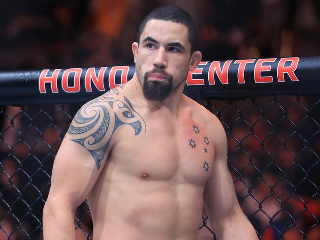 ANAHEIM, CALIFORNIA - FEBRUARY 17: Robert Whittaker of New Zealand prepares to face Paulo Costa of BrazilÂ in their middleweight fight during UFC 298 at Honda Center on February 17, 2024 in Anaheim, California. (Photo by Sean M. Haffey/Getty Images)