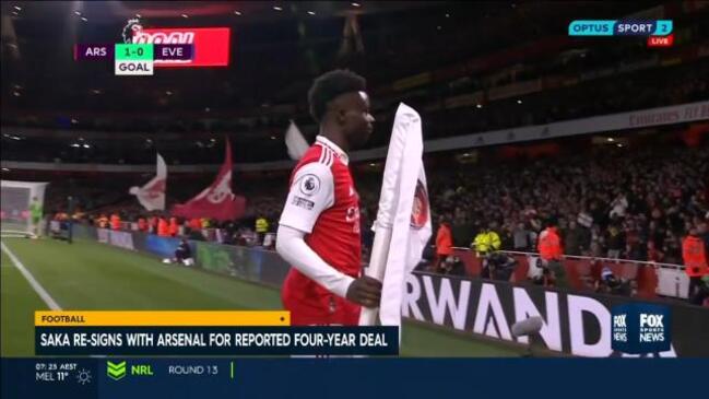 Saka re-signs with Arsenal for a reported four-year deal