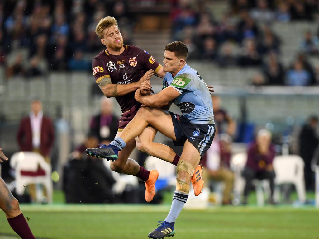 Cameron Munster and Nathan Cleary share a fierce rivalry in Origin.