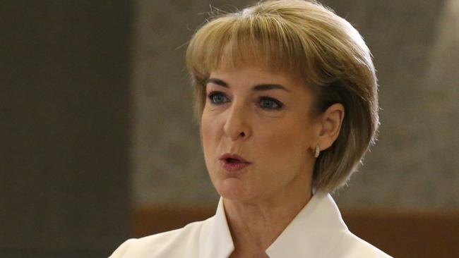 Minister for Employment Michaelia Cash at the National Press Club in Canberra. Picture: Ray Strange