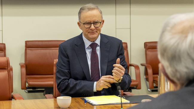 Prime Minister Anthony Albanese at National Cabinet. Picture: Twitter / @AlboMP