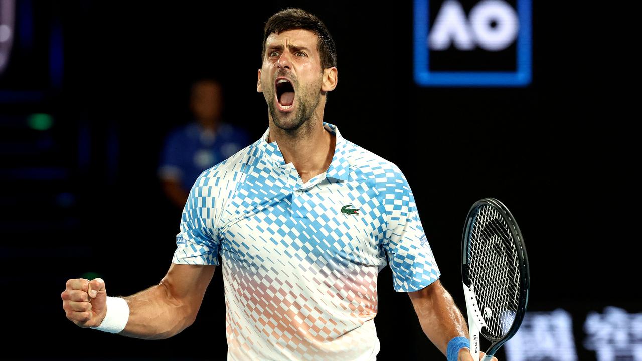 Novak Djokovic charged into the Australian Open semi-finals on Wednesday night (Photo by DAVID GRAY / AFP)