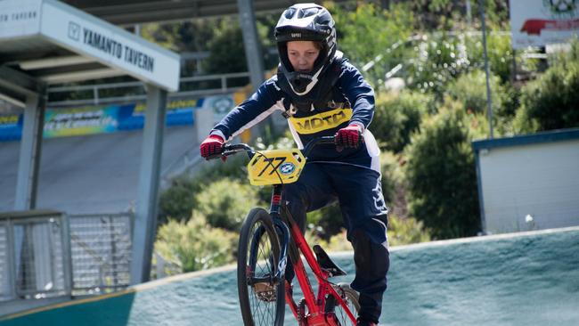 BMX riders had a chance to improve their skills at the Ipswich camp. Picture: Gary Reid