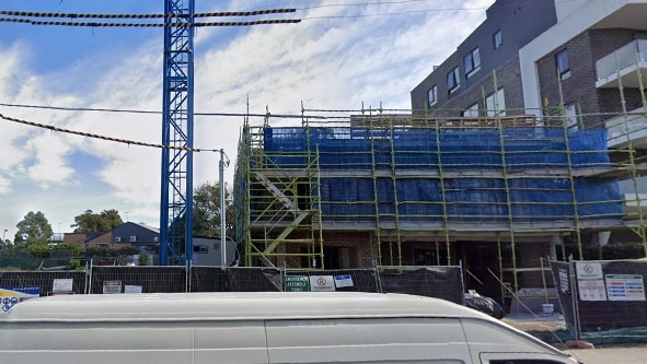 The early stages of the building construction in July. Picture: Google