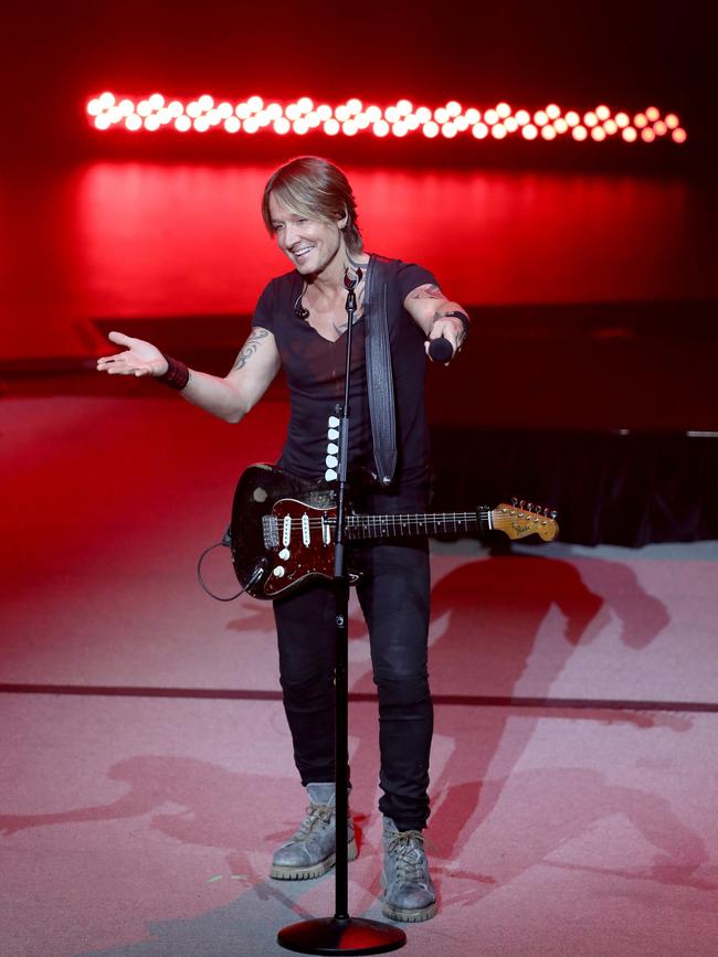 Keith Urban performs on opening night at the Sydney Coliseum Theatre, West HQ, Rooty Hill, last December. Picture by Damian Shaw