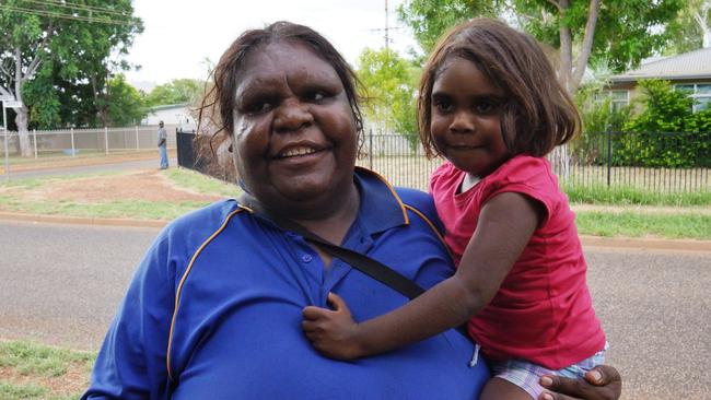 Noellene Ladd agreed to be in a news photo with Kumantjayi in 2013, but would not be interviewed. Picture: Nick Moir