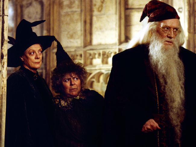 Miriam Margolyes alongside Maggie Smith and Richard Harris in Harry Potter and the Chamber of Secrets.