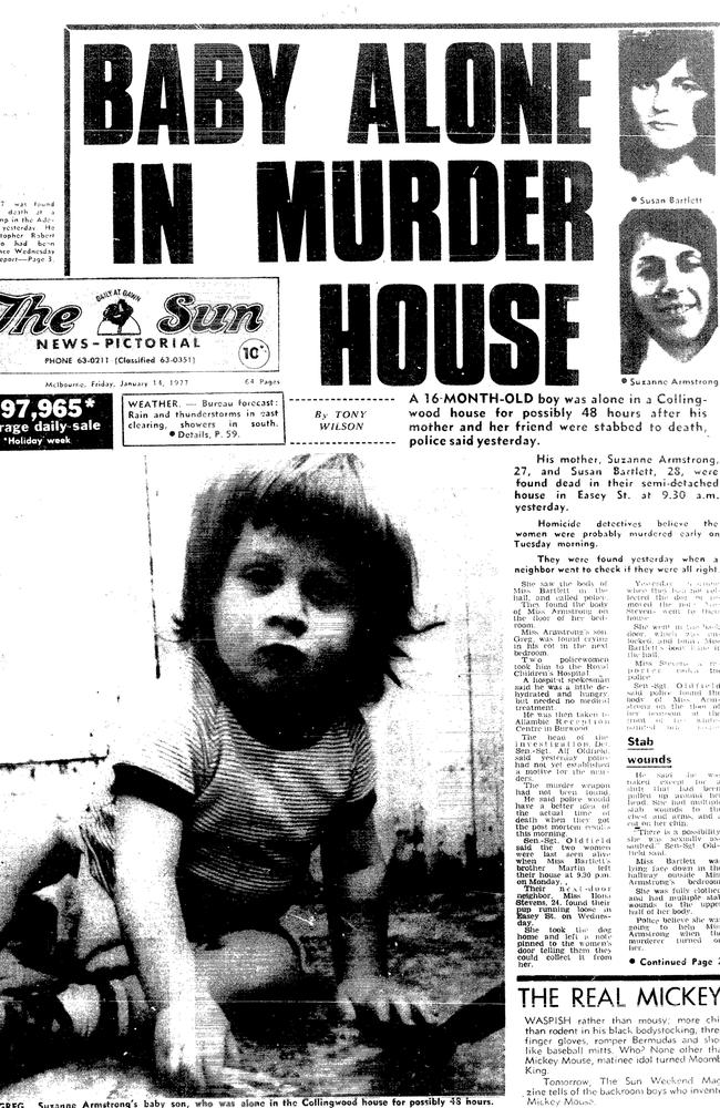 Front page of newspaper The Sun, 14th February, 1977.