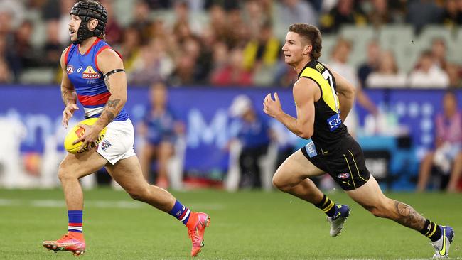 Caleb Daniel was frustrated but not disheartened with last week’s loss to Richmond. Picture: Michael Klein