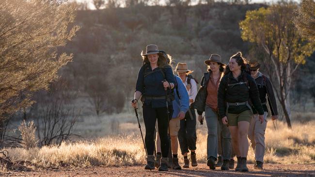 Central Australian based tour guide Anna Dakin, who leads the World Expeditions Six Day Larapinta Trek in Comfort, has been named the Northern Territory's 2022 Top Tour Guide. Picture: Shaana McNaught