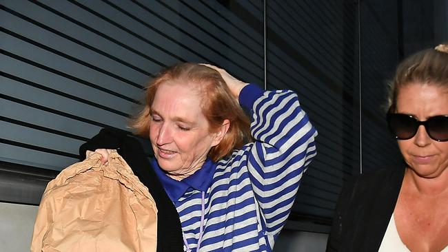 Maree Mavis Crabtree leaves Brisbane Supreme Court after facing charges of murder following the deaths of her son Jonathan. Picture: NCA NewsWire/ John Gass