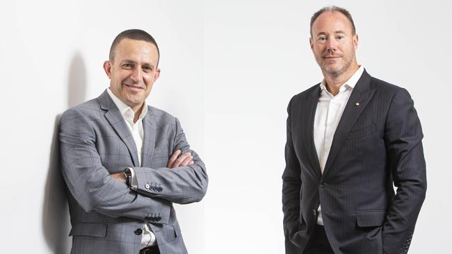 Luke Sayers (right) and Neville Azzopardi, who are the new principals of the firm known as Sayers. Picture: Aaron Francis/The Australian