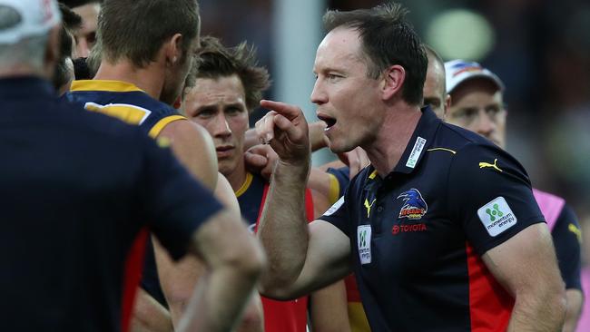 Brenton Sanderson was sacked by Adelaide on Wednesday night. Picture: Sarah Reed.