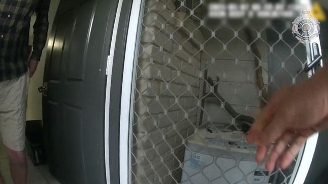 Police have released footage of the Maroochydore man’s arrest on Wednesday. Picture: QPS