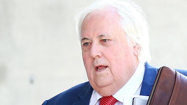 Businessman Clive Palmer outside court in Brisbane. Picture: AAP/Jono Searle