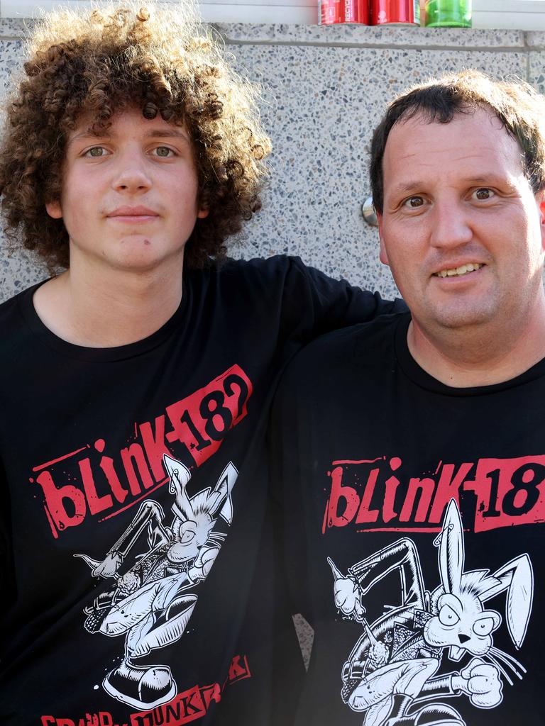 Blink 182 fans at the Adelaide Entertainment centre. Picture: Kelly Barnes