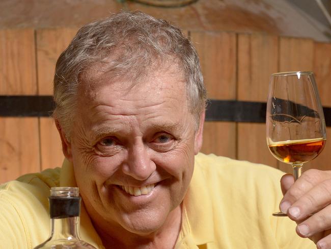 22/1/16. The Tin Shed distilling Company just sold its latest two Iniquity releases within hours. One listed by in Jim Murray's international Whisky Bible as liquid gold. They have a new still arriving to enable them to triple production and owners think SA could rival international whisky countries in a few years. Ian Schmidt with a glass of his liquid gold and bottle of Iniquity at the distillery. Pic: Keryn Stevens